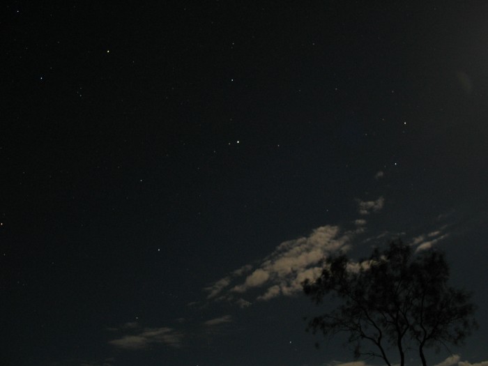 Night picture in the desert