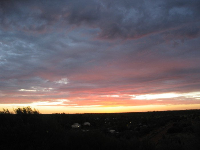 Panorama of Uluru at the sunrise