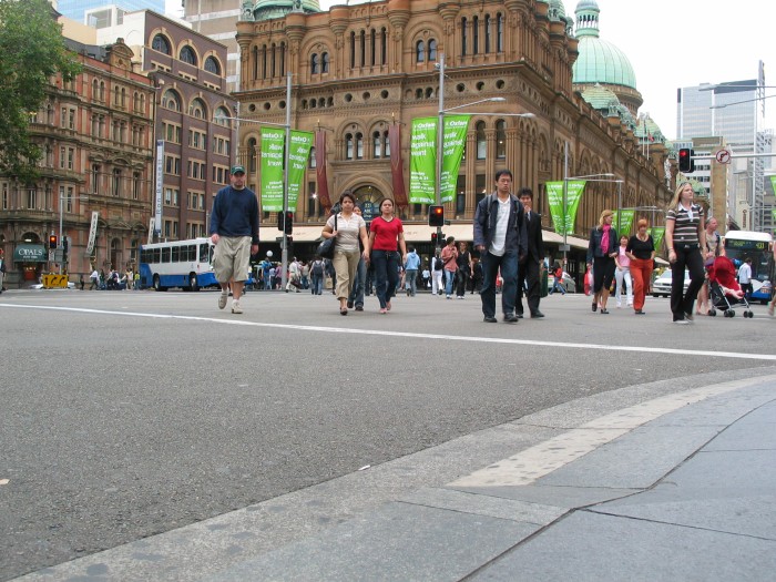 In front of Queen Victoria Building