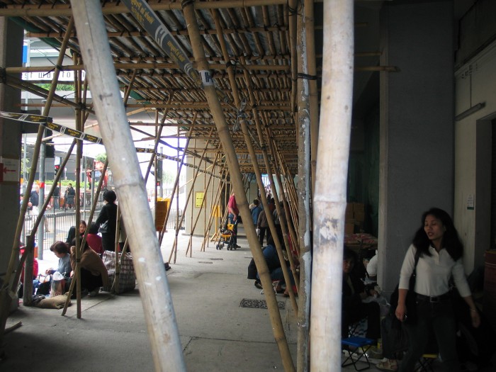 Bamboo scaffolding