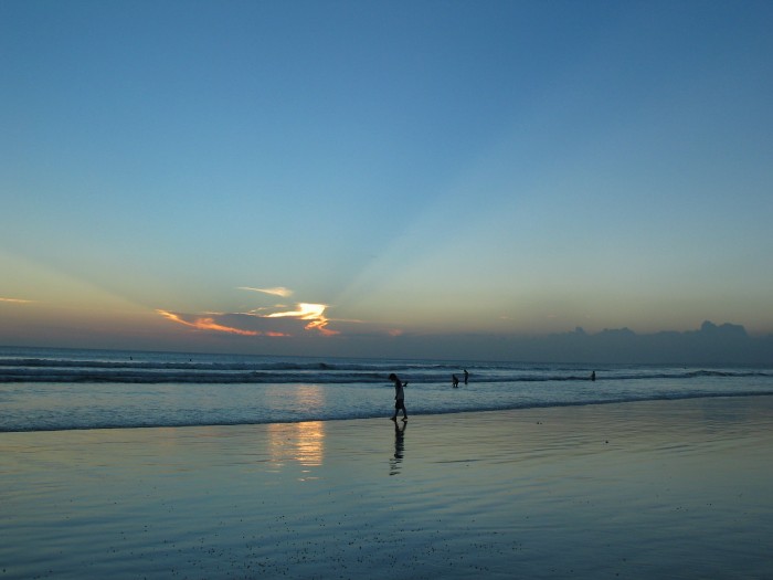 Sunset on Kuta beach